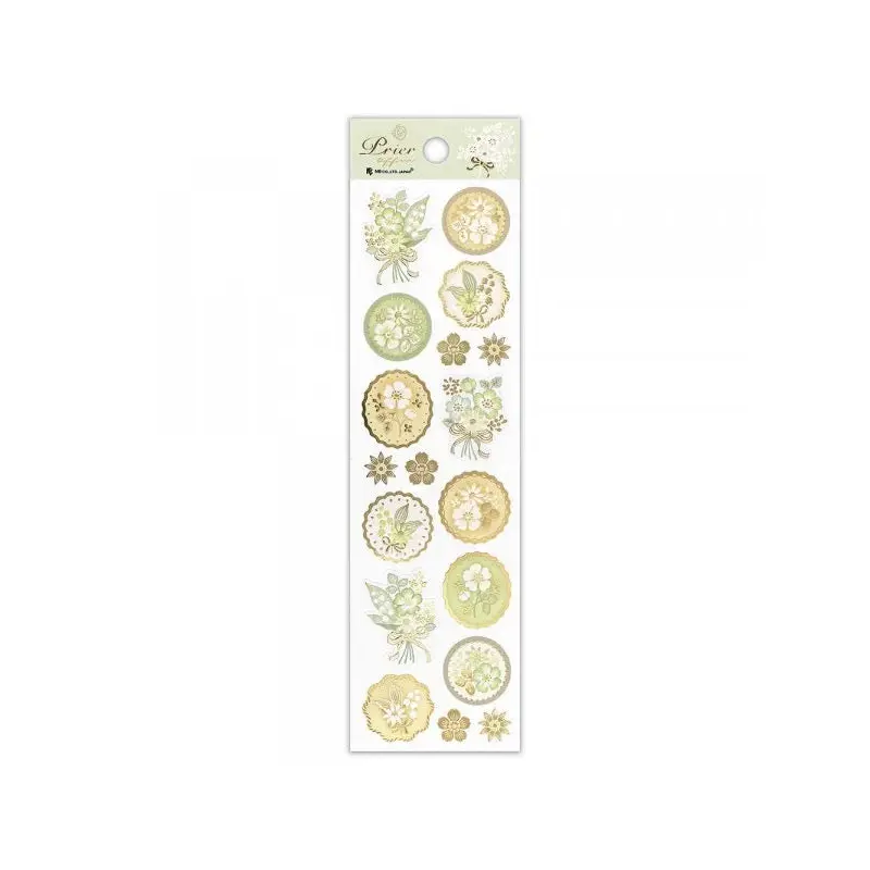 NB - PRIER Gold Foil Pearlescent Stickers - Bouquet