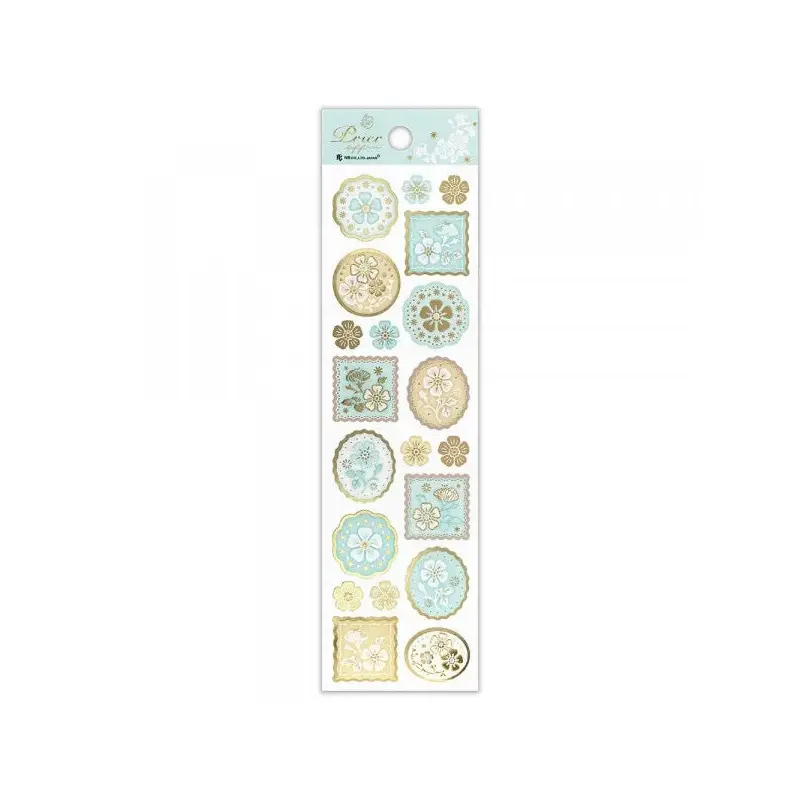 NB - PRIER Gold Foil Pearlescent Stickers - Menthe
