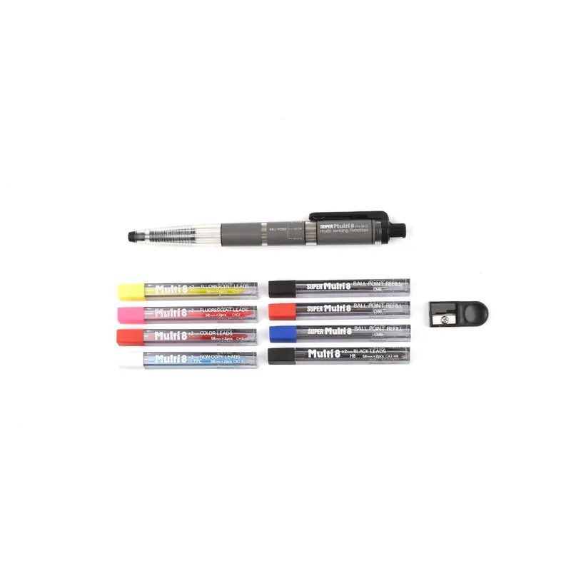 Pentel Super Multi 8 Mechanical Pencil - 8 Color Refills Set