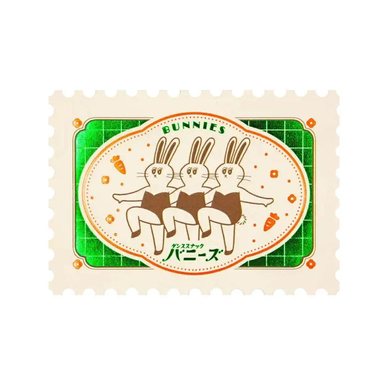ROKKAKU x Ob1 Postcard - Retro Post - Bunnies