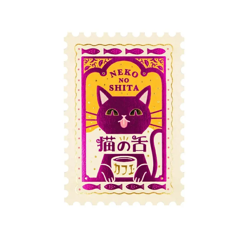 ROKKAKU x Ob1 Postcard - Retro Post - Cat Cafe