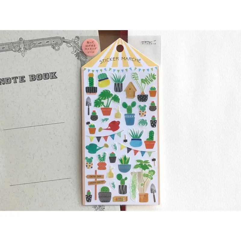 Sticker Marche Cactus