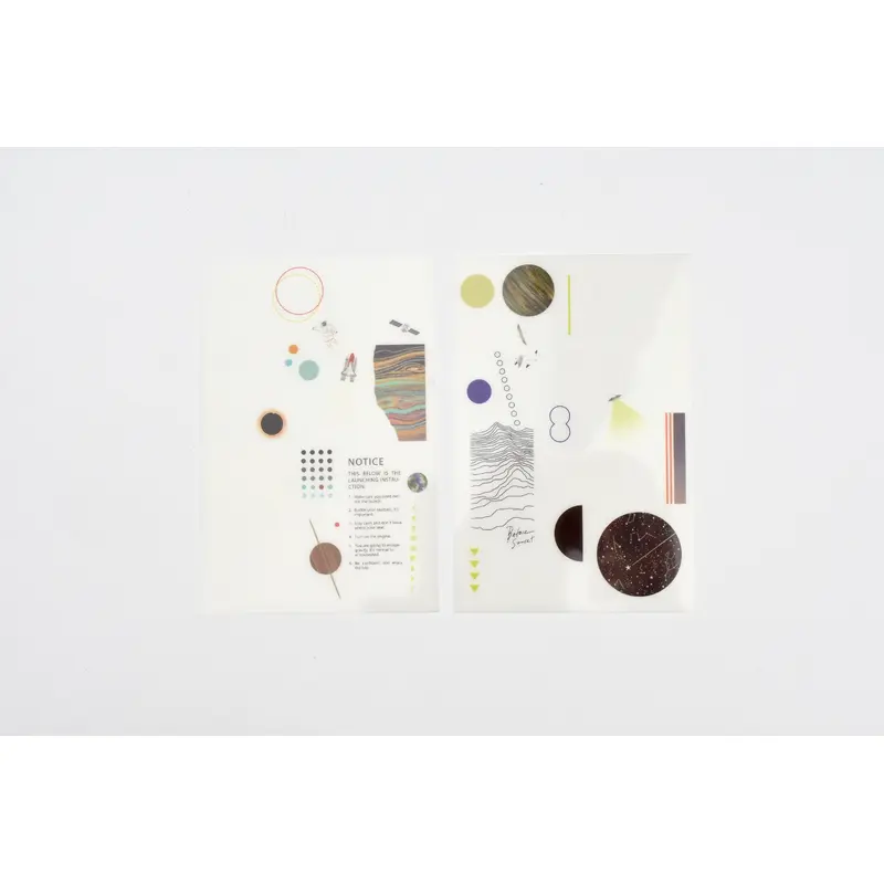 Some Sort of Fern Print On Stickers - Outer Space