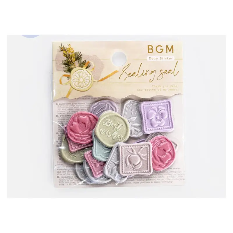 BGM Deco Sticker - Sealing Seal - Flower Mail