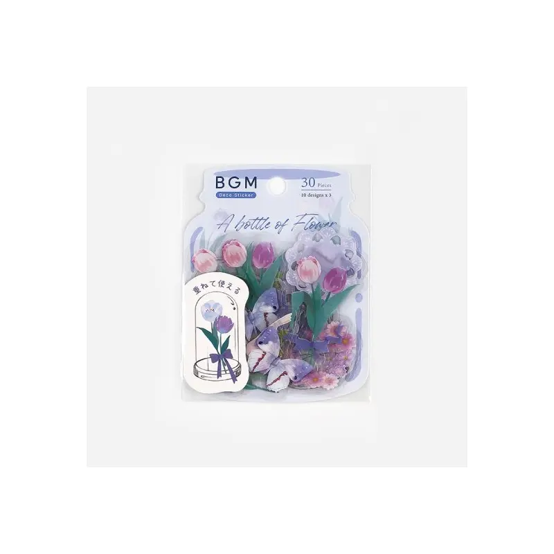BGM Flake Sticker - Blooming Bottle - Violet