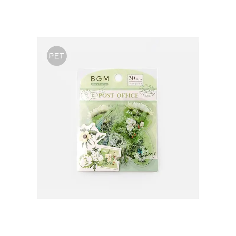 BGM Flake Sticker - Garden Post Office - Green
