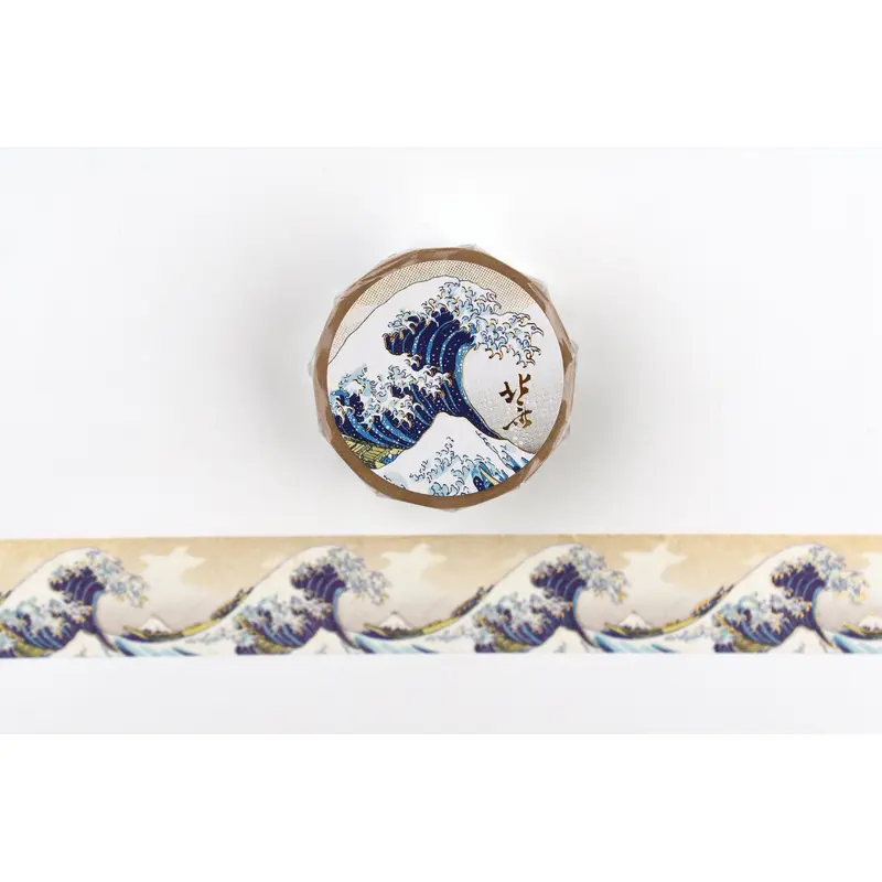 Cozyca - Katsushika Hokusai Foil Stamping Washi Tape - The Great Wave off Kanagawa