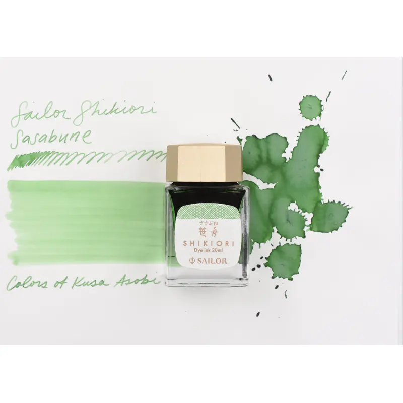 Sailor Shikiori Ink Bottle - Kusa Asobi - Sasabune - 20ml