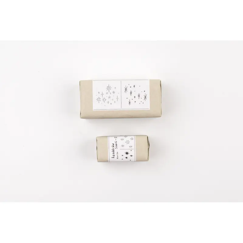 LCN Wooden Rubber Stamp - Hand Draw Stars