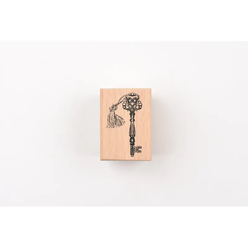 LCN Wooden Rubber Stamp - Skeleton Key
