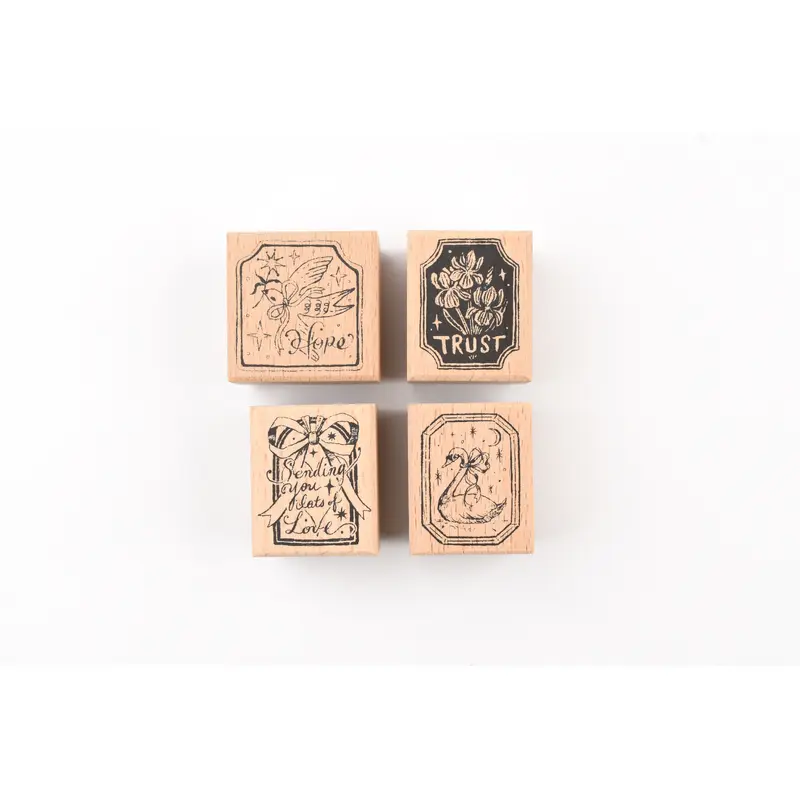 LCN Wooden Rubber Stamp - Virtues