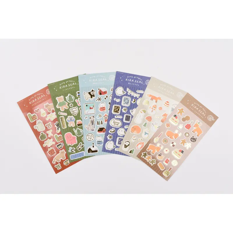 Furukawa Paper Sticker Sheet - Kira Seal - Holiday Collection