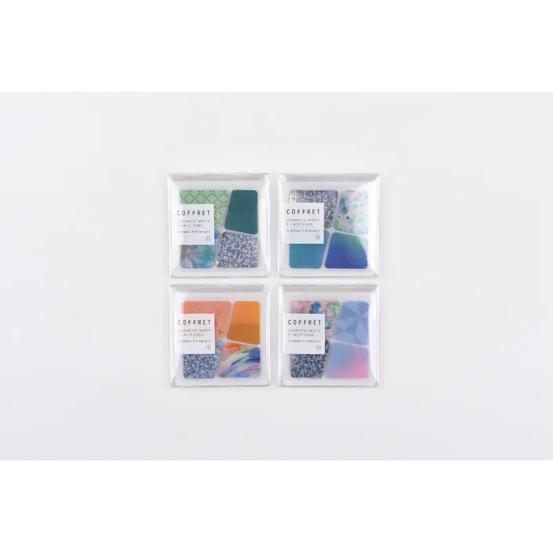 Hitotoki Coffret Cosmetic Motif Film Sticker - Block