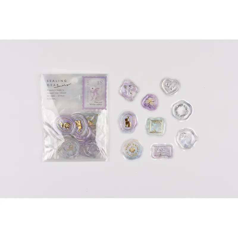Q-Lia Sealing Dear Memory Clear Seal - White Rabbit