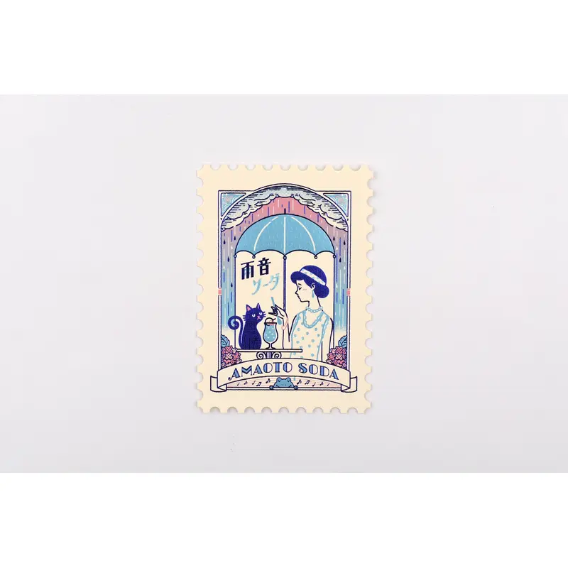 ROKKAKU x Ob1 Postcard - Rain Sound Soda