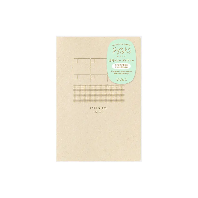 Yuru Log Notebook - Free Monthly Diary - B6 (Coming Soon)