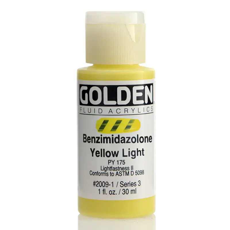 BENZ YELLOW OW FLUID ACRYLIC PAINT1OZ