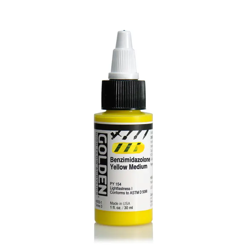 HIGH FLOW ACRYLIC PAINT  BENZ YELLOW OW MED 1O