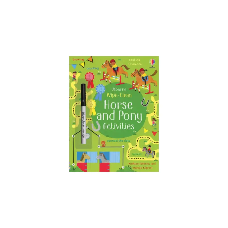 WIPE-CLEAN, HORSE AND PONY ACTIVITIES - ROBSON. KIRSTEEN