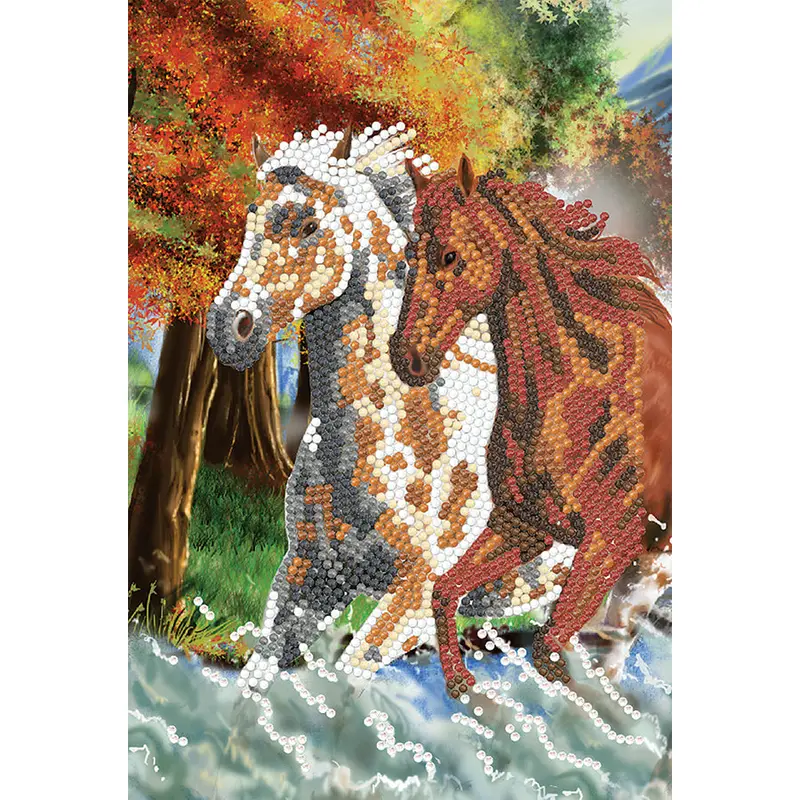 WILD HORSES CRYSTAL ART NOTEBOOK KIT