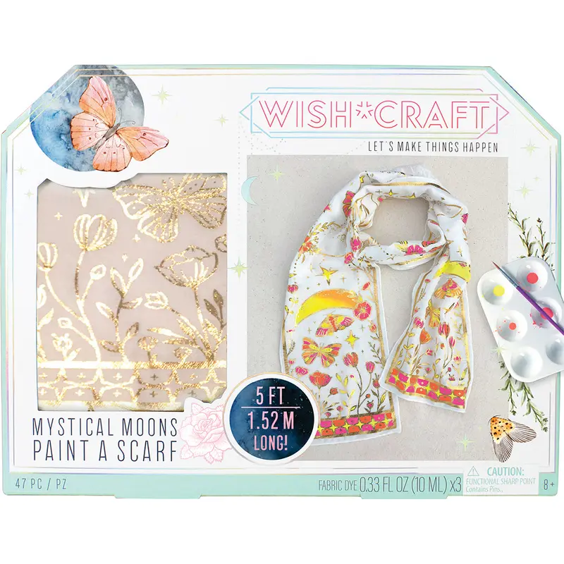 WishCraft Mystical Moons Paint a Scarf Kit