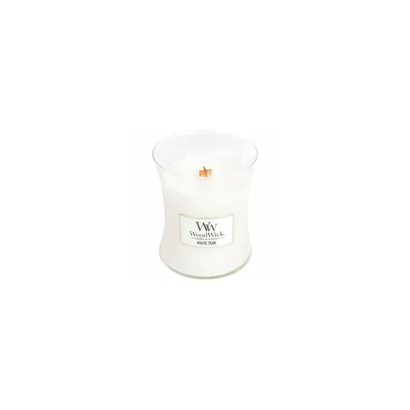 WoodWick - Medium Crackling Candle - White Teak