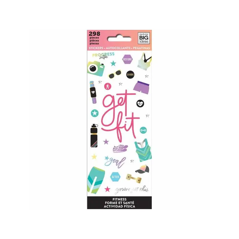 BOOK 8 HOJAS STICKERS HAPPY PLANNER GET FIT