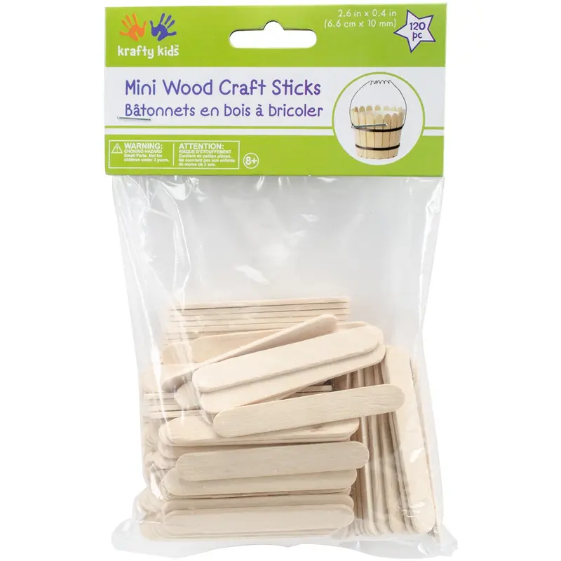 Mini Craft Sticks-Natural 2.5" 120/Pkg