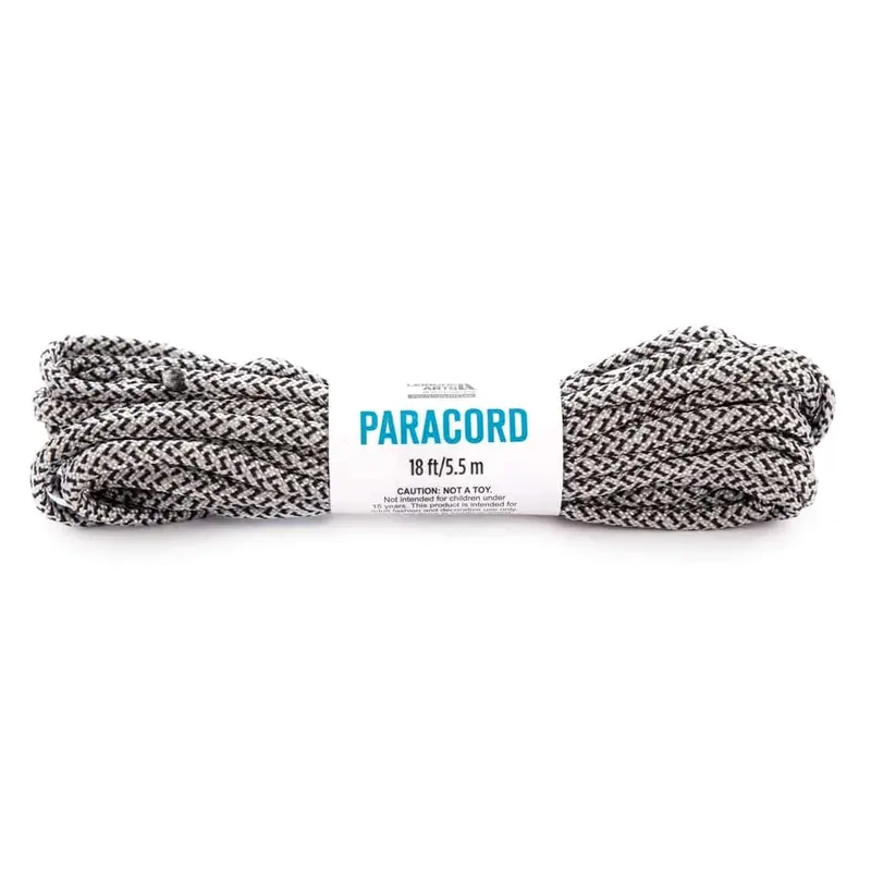 18Ft Black/Gray Paracord