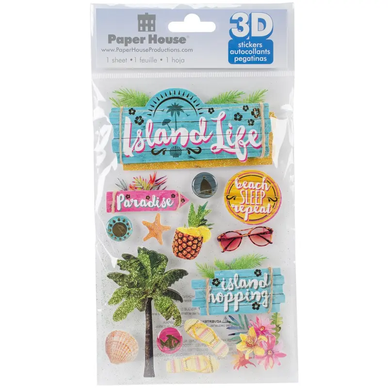 Island Life 3D Stickers