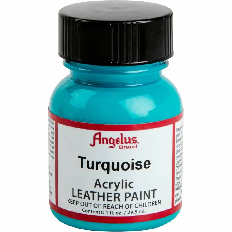 1 OZ TURQUOISE LEATHER PAINT BY ANGELUS