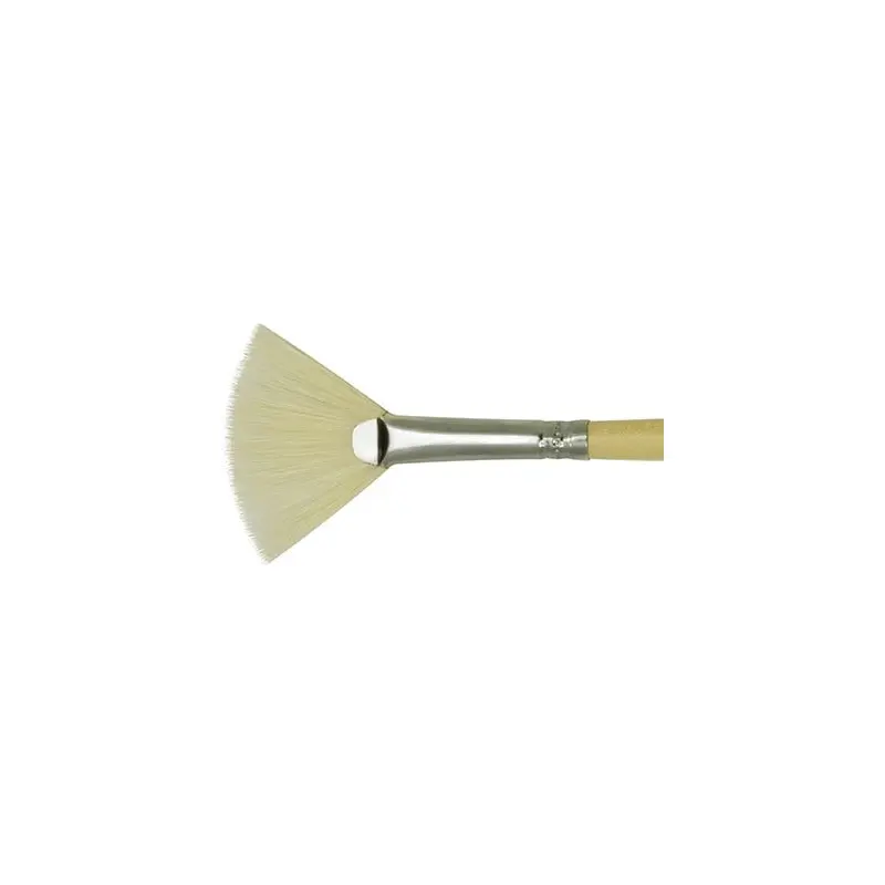 LONG HANDLE SHORT WHITE BRISTLE PAINT BRUSH