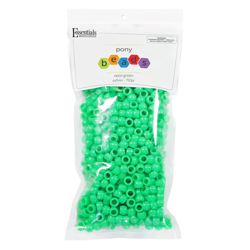 Neon Green Pony Beads