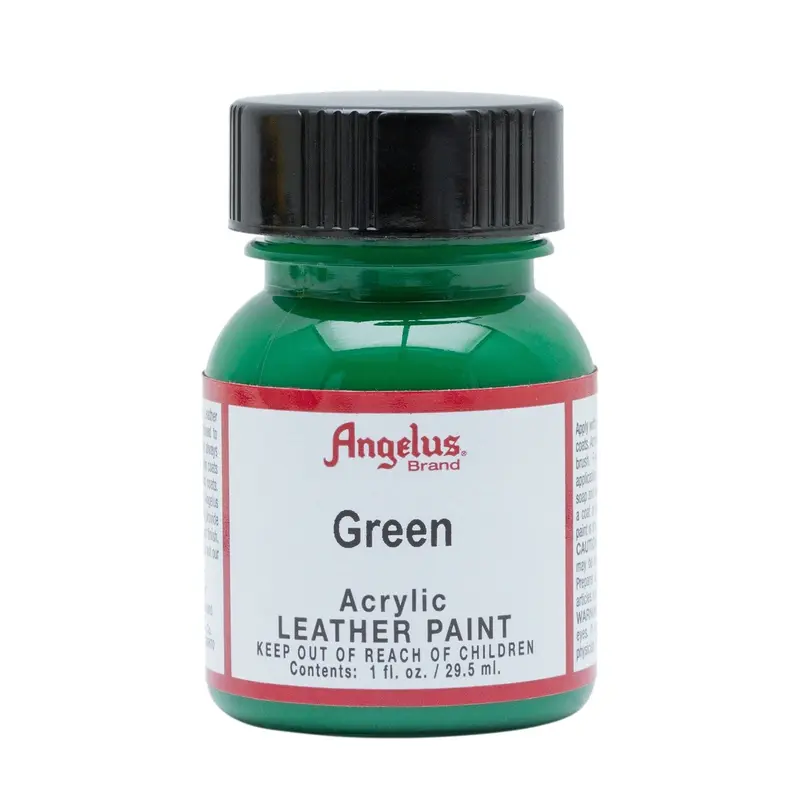 1 OZ GREEN LEATHER PAINT BY ANGELUS