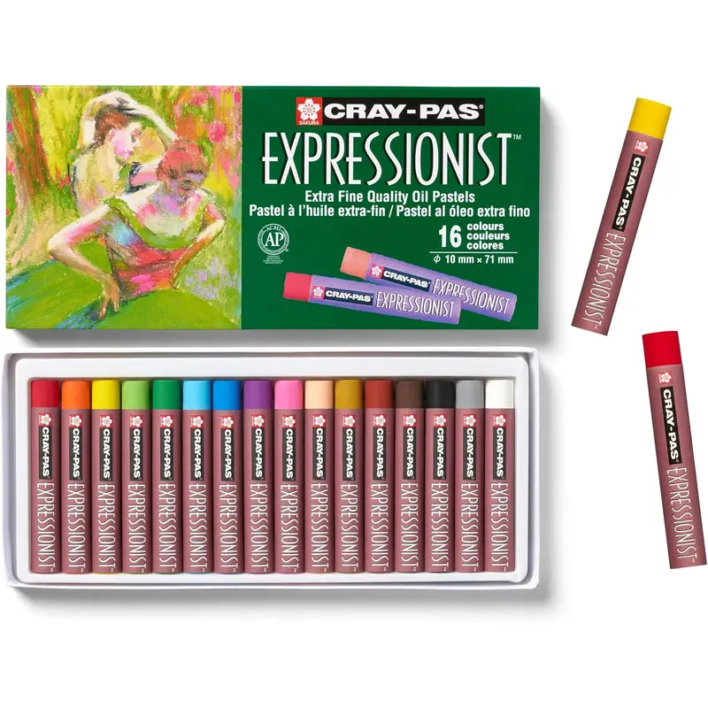 SAKURA CRAY-PAS EXPRESSIONIST OIL PASTEL SET - SOFT OIL PASTELS FOR ARTISTS - 16
