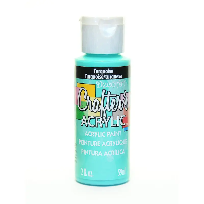 2OZ TURQUOISE CRAFTER ACRYLIC PAINT
