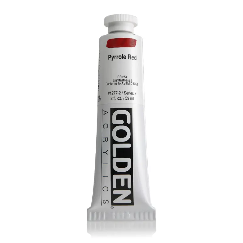 GOLDEN HEAVY BODY ACRYLIC PYRROLE RED 2 OZ