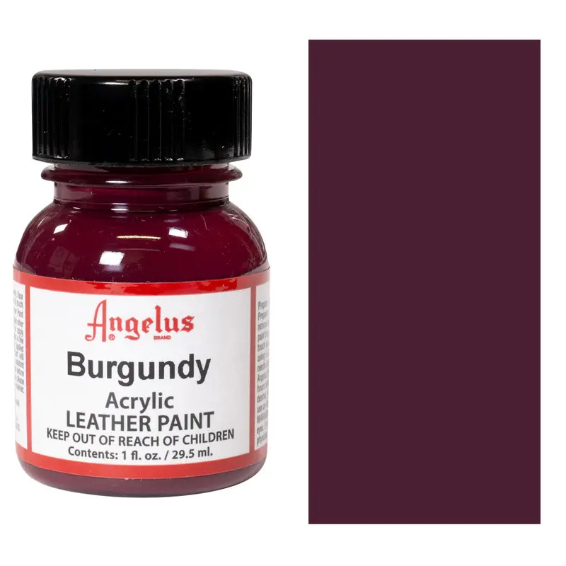1 OZ BURGUNDY LEATHER PAINT BY ANGELUS