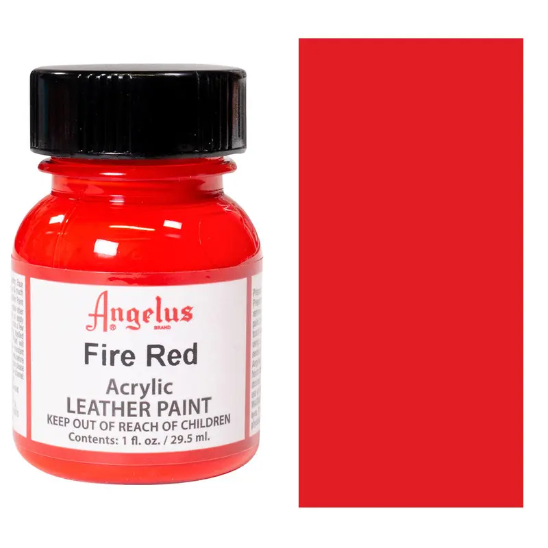 1 OZ FIRE RED LEATHER PAINT BY ANGELUS