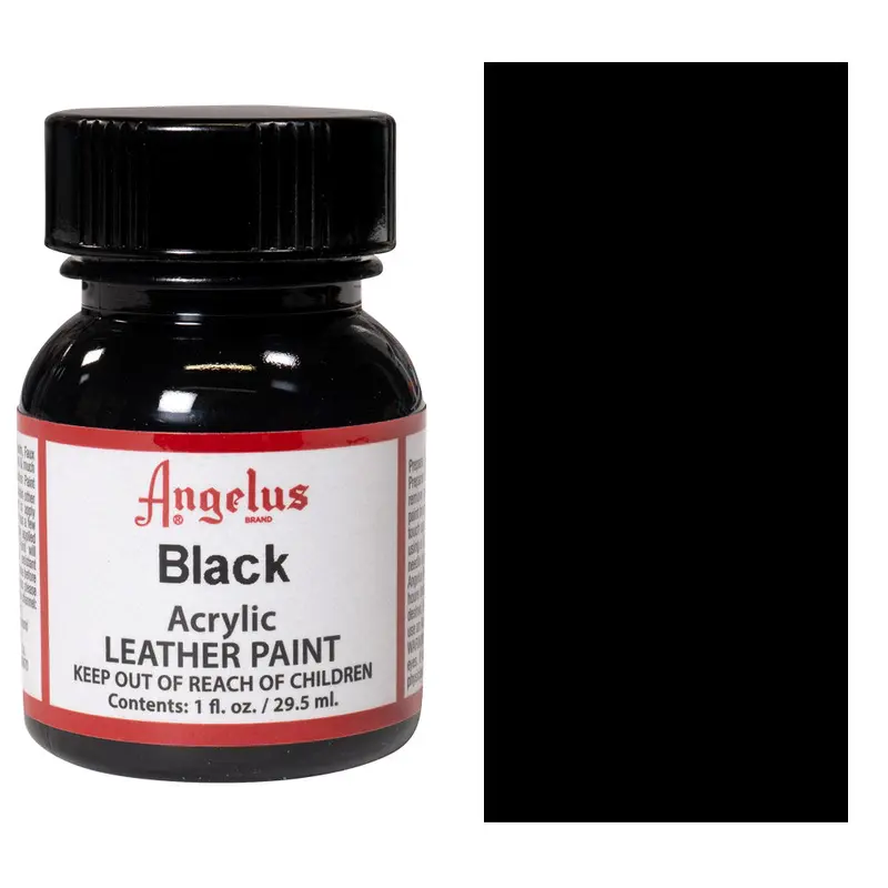 1 OZ FLAT BLACK LEATHER PAINT BY ANGELUS
