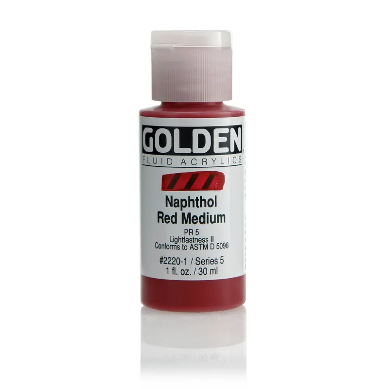 FLUID ACRYLIC PAINT NAPHTH RED MED 1OZ