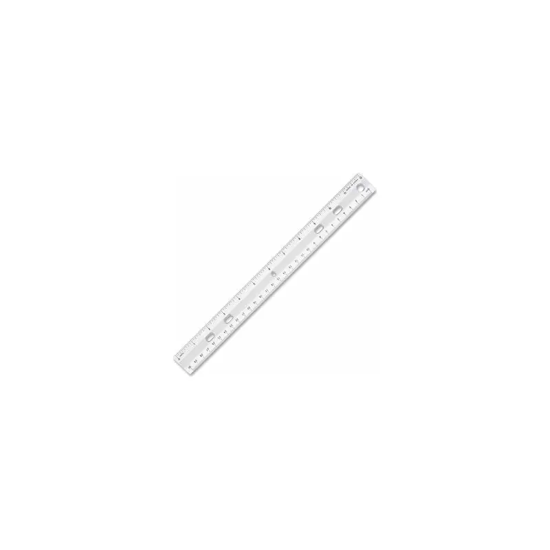 12" RULER CLEAR STANDARD METR