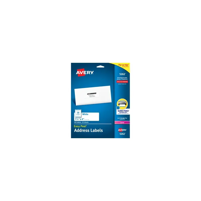 1.33X4 WHITE LASER LABELS