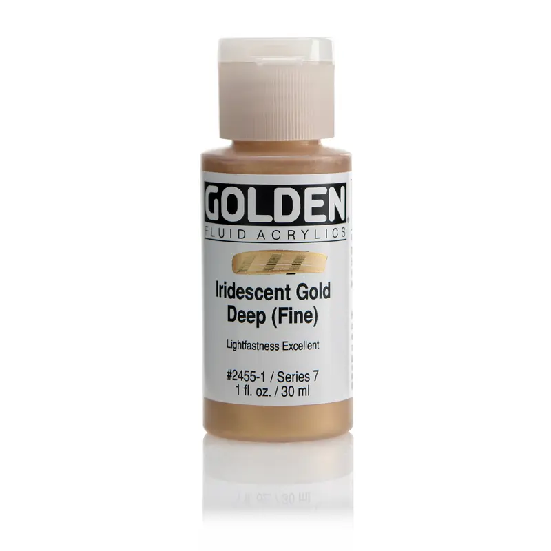 FLUID ACRYLIC PAINT IRIDESCENT DEEP GOLD 1OZ