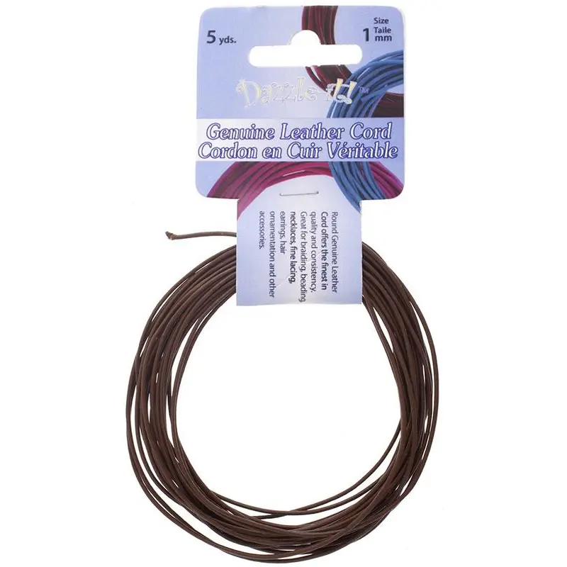 1 MM LEATHER CORD BROWN