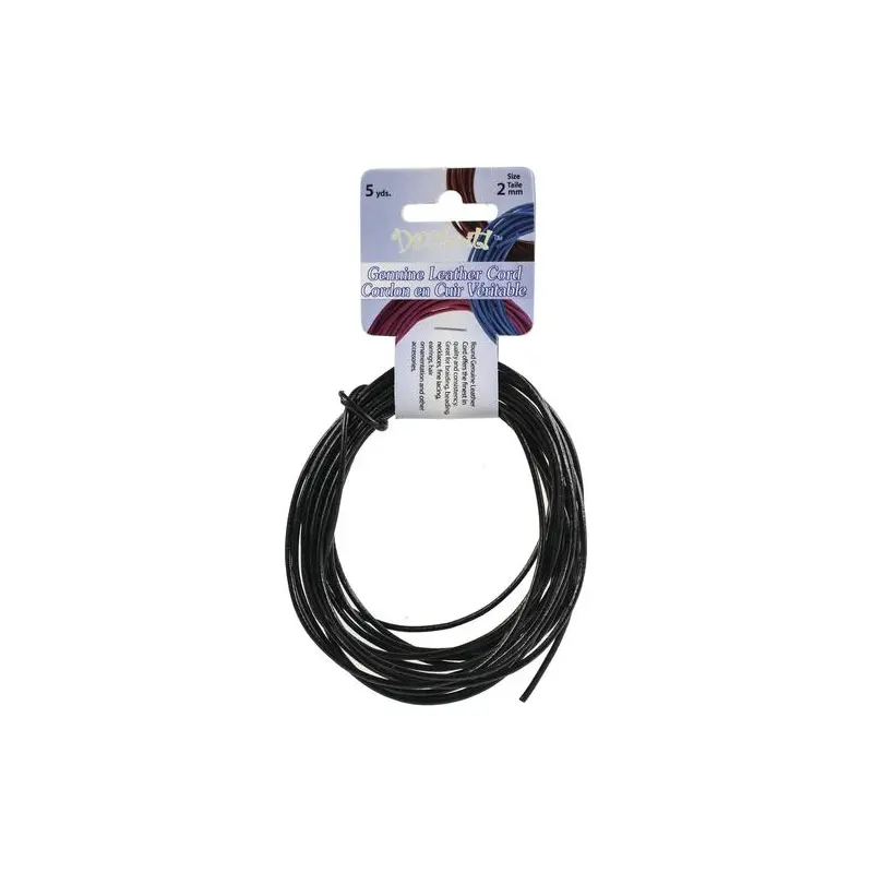 2 MM LEATHER CORD BLACK