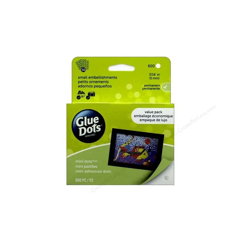 1/2" GLUE DOTS PERM 300 PC