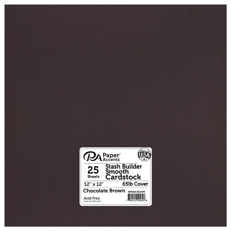 12X12 CHOC. BROWN SMOOTH CARDS
