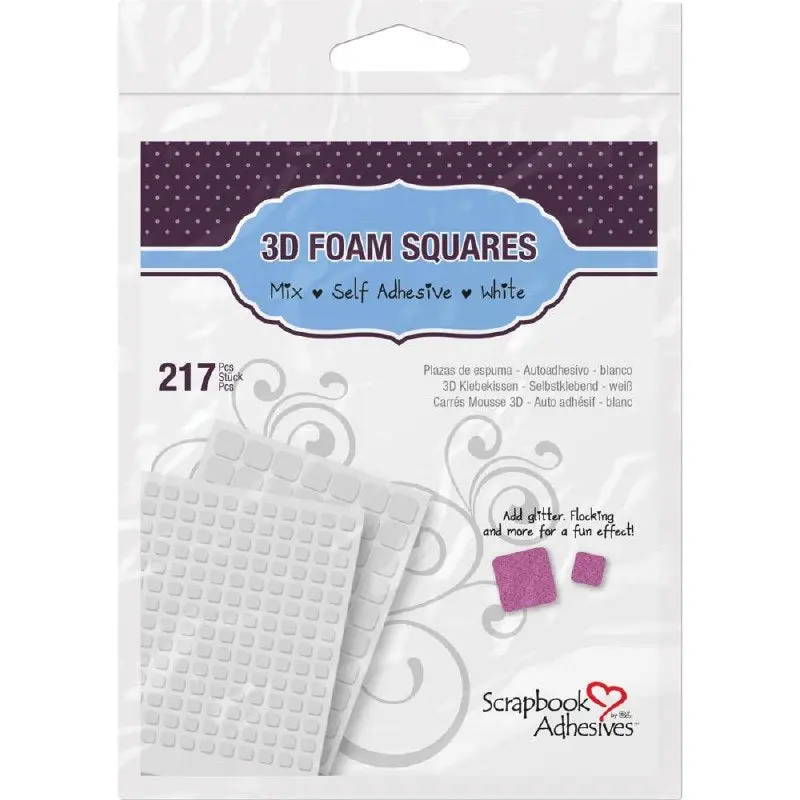 .25 & .5 FOAM SQUARES WHITE
