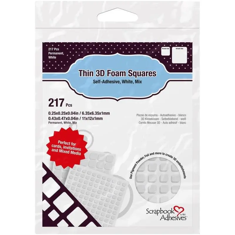 .5 & .25 Foam Squares Black